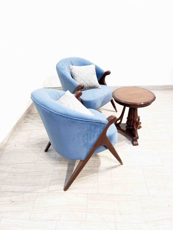 Zoka Arm Chairs Set of 2 With Coffee Table - Image 3